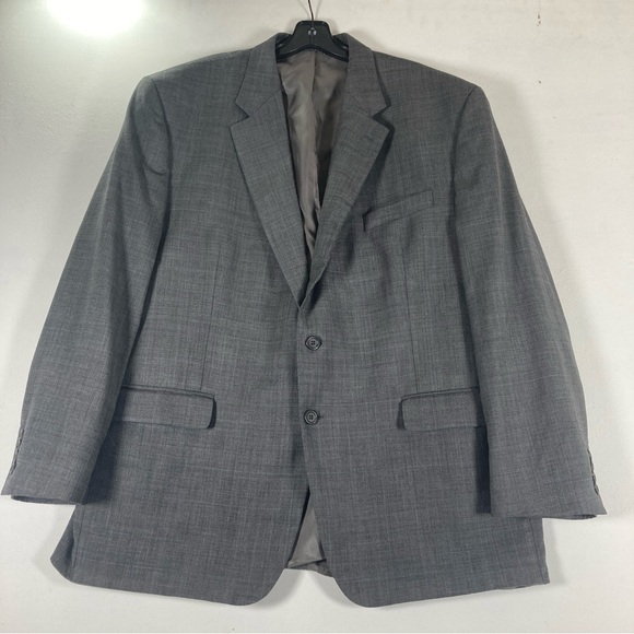 Lauren Ralph Lauren 48RPureLaine Vierge Wool Blazer Jacket Coat Gray 69456